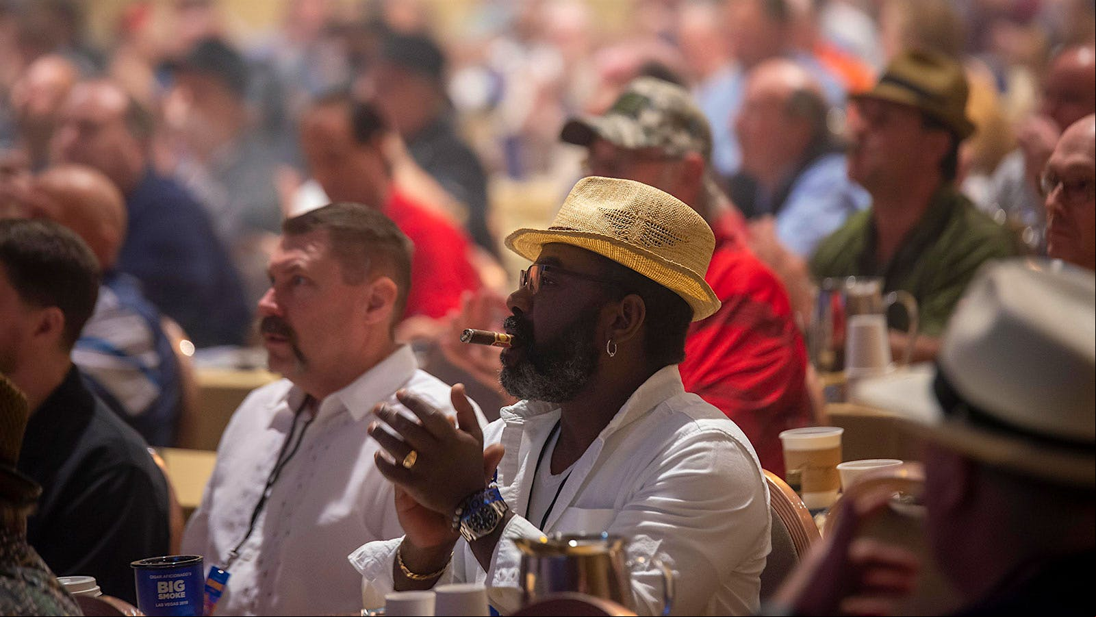 Inside the sold-out room at the Saturday seminars. The day featured the top three cigars of 2018.